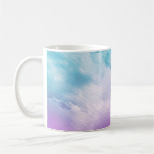 fantastic soft cloud with pastel gradient color an coffee mug