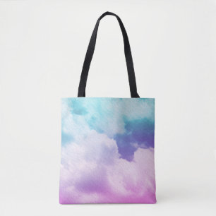 fantastic soft cloud with pastel gradient color an tote bag