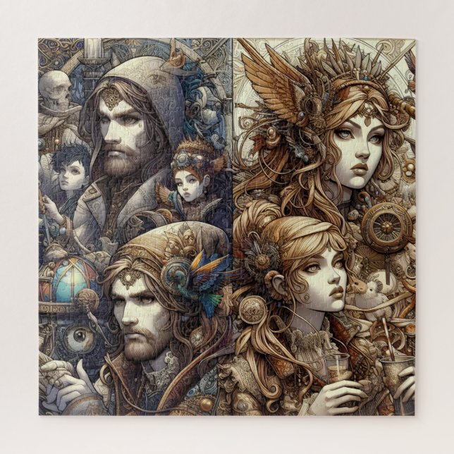 Fantastic Steampunk World – Detailed Fantasy Illus Jigsaw Puzzle (Vertical)