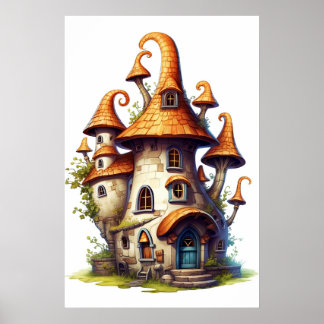 Fantastic Tale Cottage House Poster