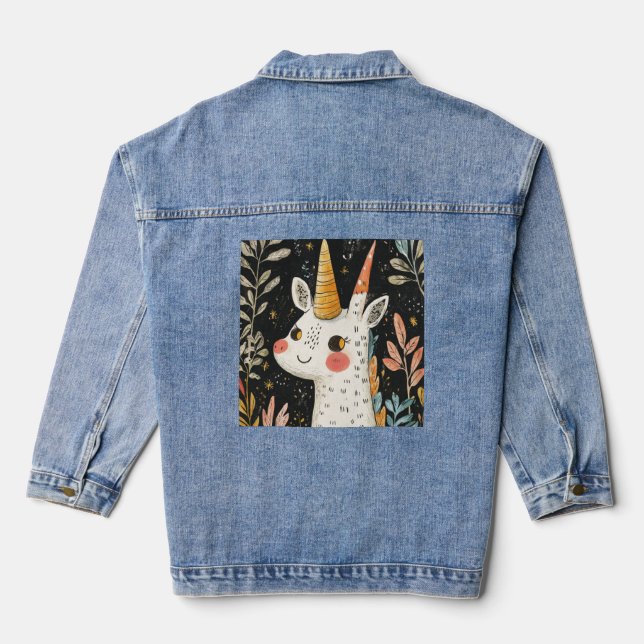 Fantastic Unicorn 🌟 🦄 Denim Jacket (Back)