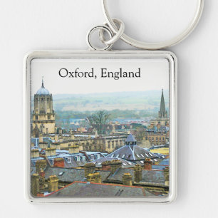 Fantastic View, Oxford, England, Roof Top #1 Key Ring