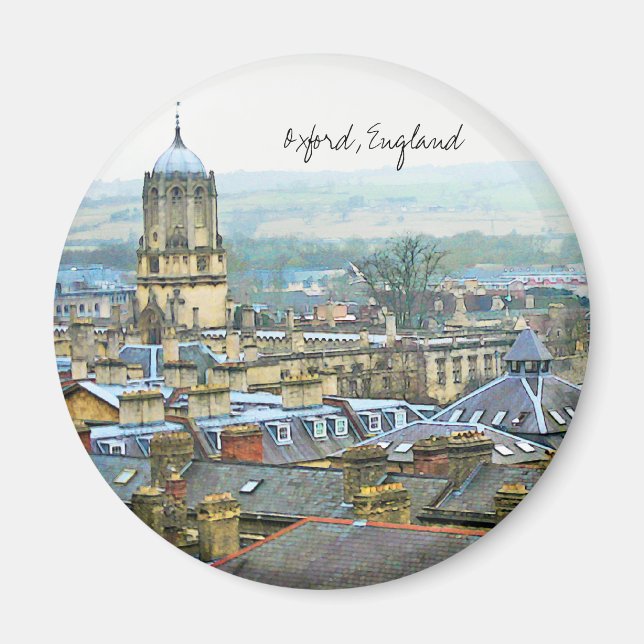 Fantastic View, Oxford, England, Roof Top #1 Magnet (Front)