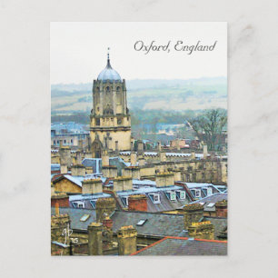 Fantastic View, Oxford, England, Roof Top #2 Postcard