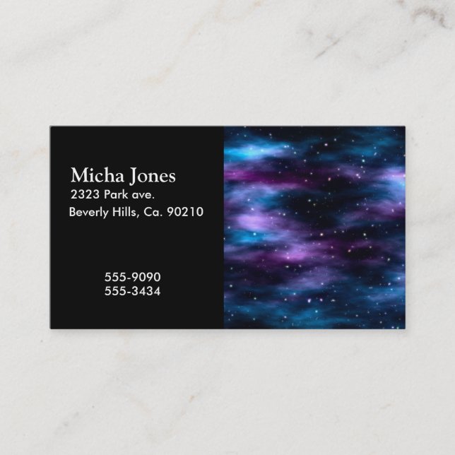 Fantastic Voyage Space Nebula Business Card (Front)