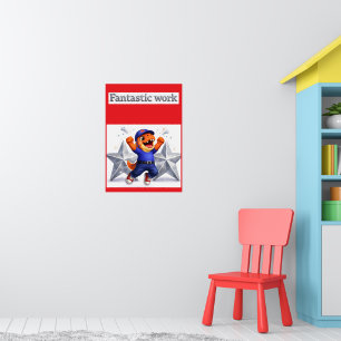 Fantastic work, silver multi star achievement post poster