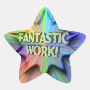 Fantastic Work Star Sticker