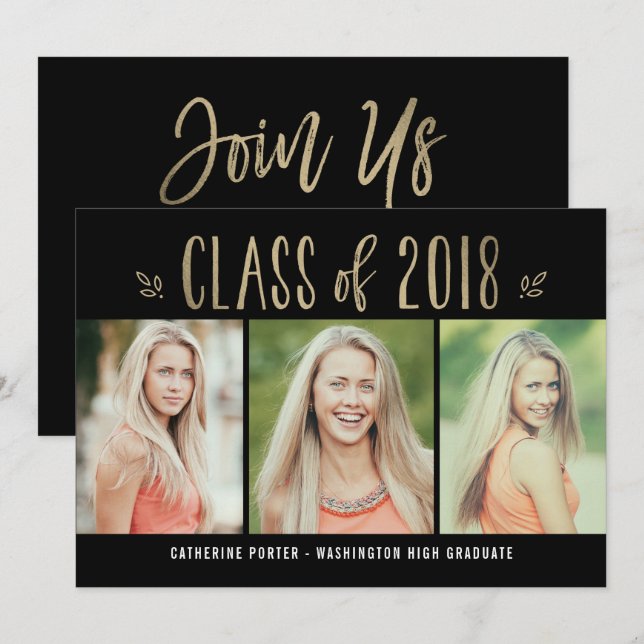 Fantastic Year EDITABLE COLOR Graduation Invite (Front/Back)