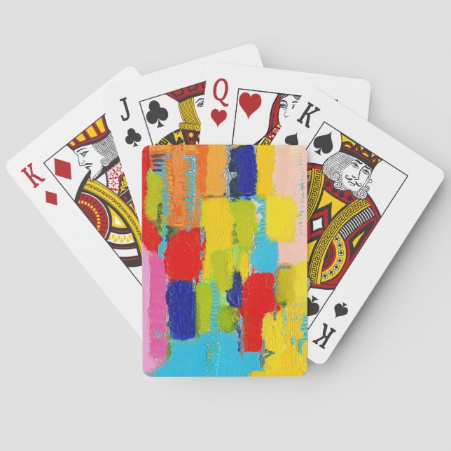 Fantastical Abstract Painting by Kris Taylor Playing Cards (Back)