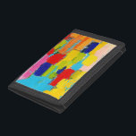 Fantastical Abstract Painting by Kris Taylor Trifold Wallet<br><div class="desc">Kris Taylor used heavy brush strokes to create this fantastical abstract painting. The colours feel as if they are ready to leap off the print and right onto your wall. Order your copy today!</div>