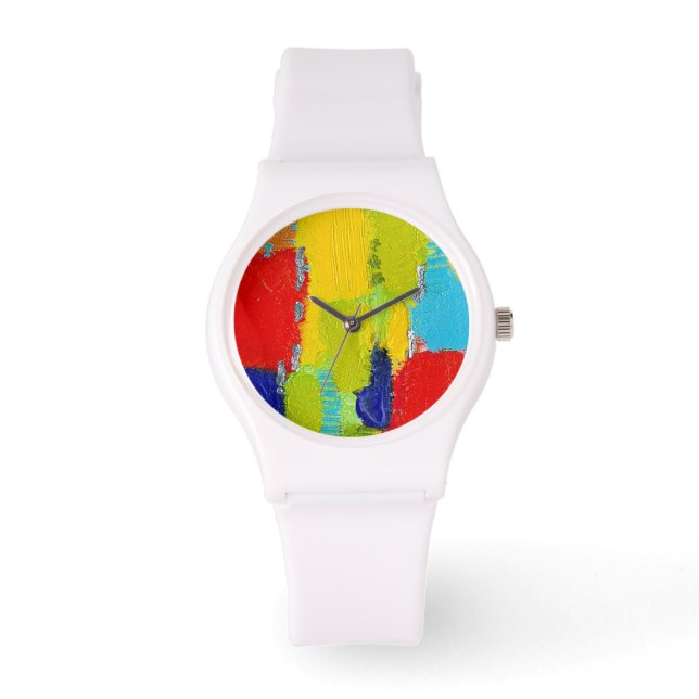 Fantastical Abstract Painting by Kris Taylor Watch (Front)