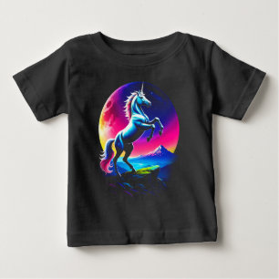 Fantastical Colourful Unicorn Wilderness Baby T-Shirt
