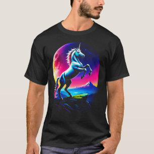 Fantastical Colourful Unicorn Wilderness T-Shirt