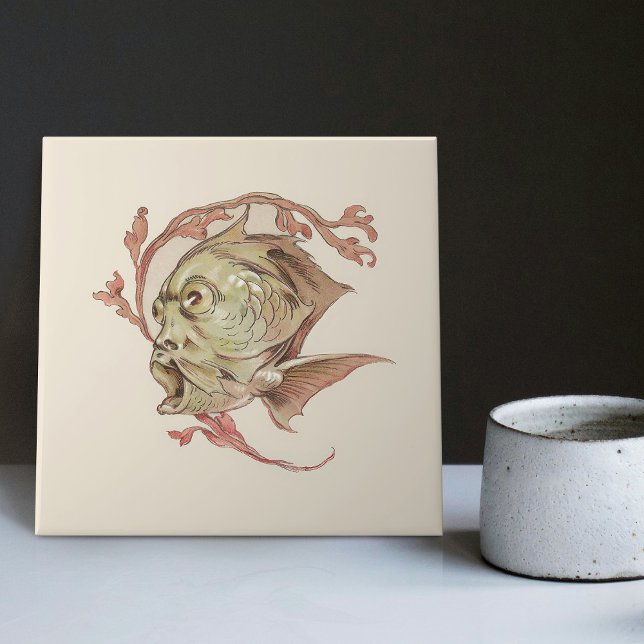 Fantastical Creature Enchanting Art Nouveau Seder Tile (Creator Uploaded)