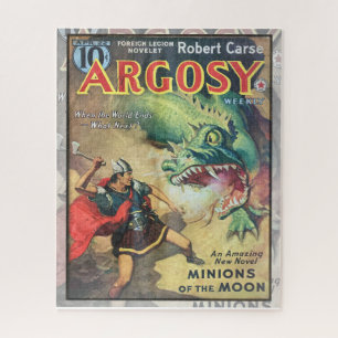 FANTASTICAL DRAGON PULP MAG COVER ART JIGSAW PUZZLE