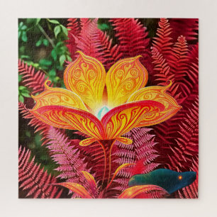 Fantastical flower jigsaw puzzle