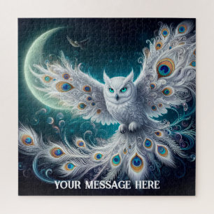 Fantastical white owl jigsaw puzzle