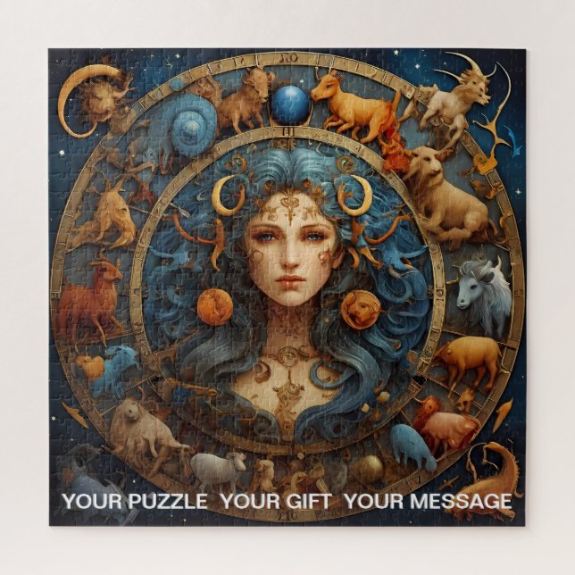 Fantasy Abstract Celestial Zodiac Sign Dreamscape Jigsaw Puzzle (Vertical)
