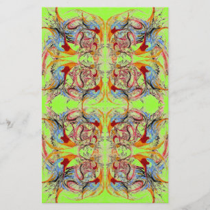 Fantasy Abstract Scrapbook Craft Paper Green