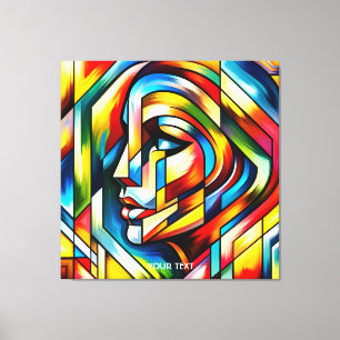 Fantasy Abstract Stained Glass Canvas Print