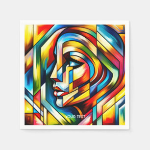 Fantasy Abstract Stained Glass Napkin
