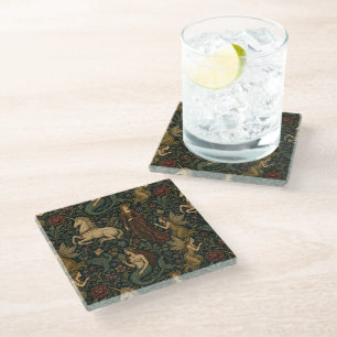 Fantasy Academia Feminine  Glass Coaster