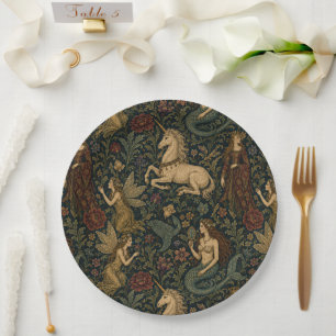 Fantasy Academia Feminine  Paper Plate