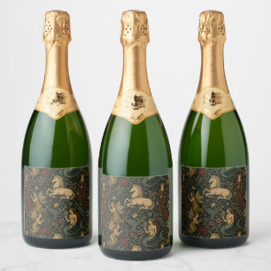 Fantasy Academia Feminine  Sparkling Wine Label