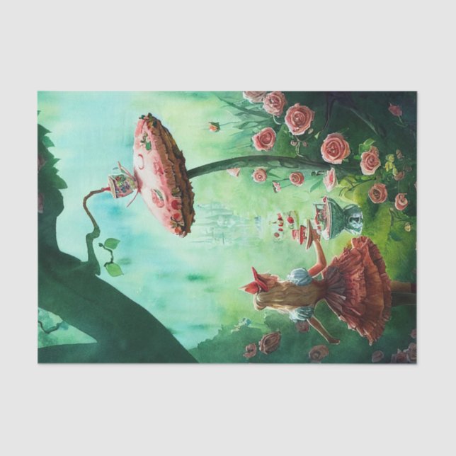 Fantasy Alice in Wonderland Decoupage Tissue Paper (Front)