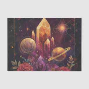 Fantasy Amethyst Crystal Realm Pattern Tissue Paper