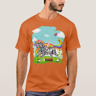 Fantasy Animal Cute Unicorn Lover Zoo Animal Zebra T-Shirt