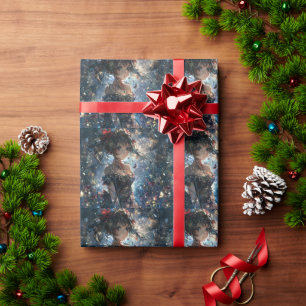 Fantasy Anime Girl in Enchanted Garden Wrapping Paper