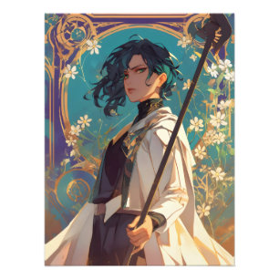 Fantasy Anime Girl Magic Photo Print