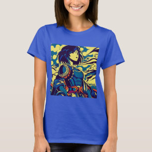 Fantasy Anime Hero 3 - Japanese Woodcut T-Shirt