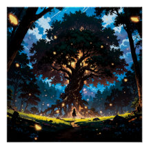 Fantasy anime style forest