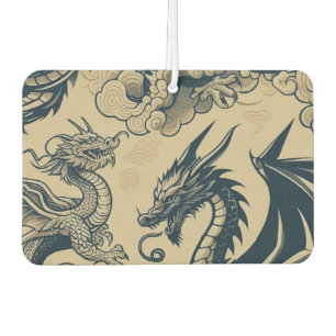 Fantasy Antiqued Dragons  Car Air Freshener