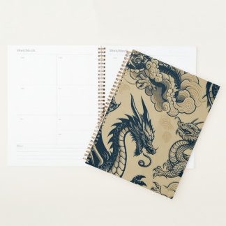 Fantasy Antiqued Dragons  Planner