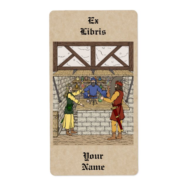 Fantasy Apothecary Shop Bookplate (Front)