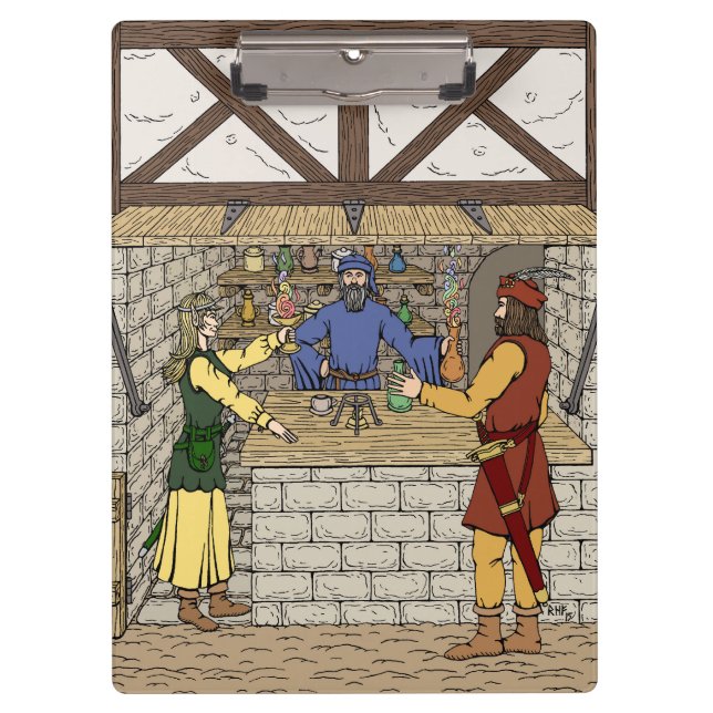 Fantasy Apothecary Shop Clipboard (Front)