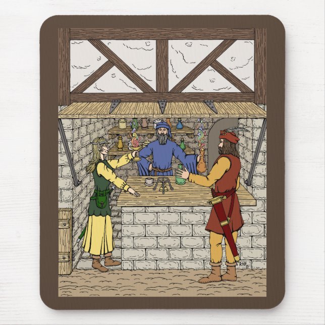 Fantasy Apothecary Shop Mouse Mat (Front)