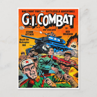 Fantasy Army Tank Combat Postcard