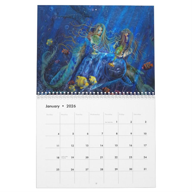 Fantasy Art By Steve A Roberts Calendar (Jan 2026)