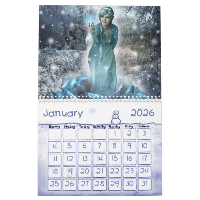 Fantasy Art Calender - Version 2 Calendar (Jan 2026)
