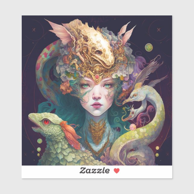 Fantasy Art Dragon Goddess Queen (Sheet)