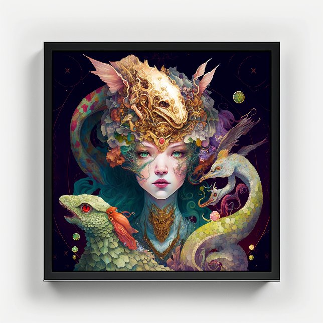 Fantasy Art Dragon Goddess Queen Poster (Creator Uploaded)