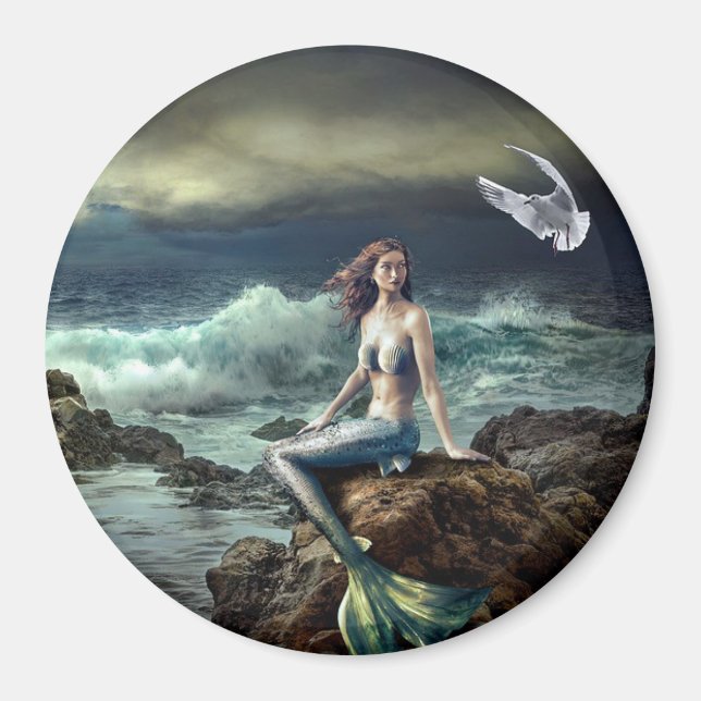 Fantasy Art Fairy Tale Mermaid  Magnet (Front)