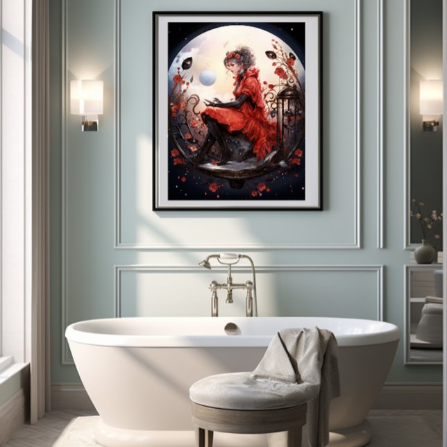 🌟Fantasy Art Ladybug Delight🦋No. 5 Poster ("Step into a magical realm with our Ladybug Ladies! 🌟🐞 Each one carries a unique story of whimsy)