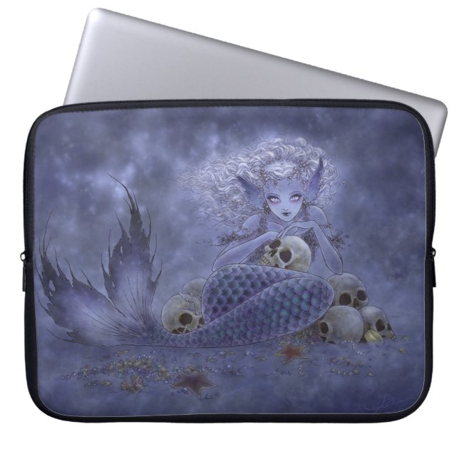 Fantasy Art Laptop Sleeve - Dark Mermaid (Front)