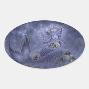 Fantasy Art Sticker - Dark Mermaid