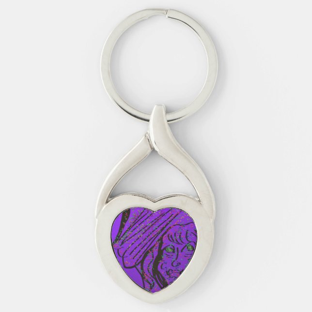 Fantasy Art Twisted Heart Keychain (Front)